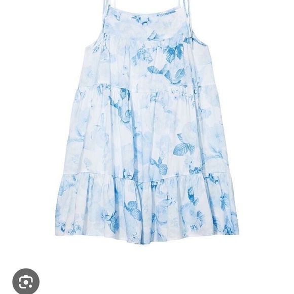 Victoria’s Secret Mini Dress Swim Cover-Up Rose Toile Blue Size Medium BNWT - Picture 3 of 5